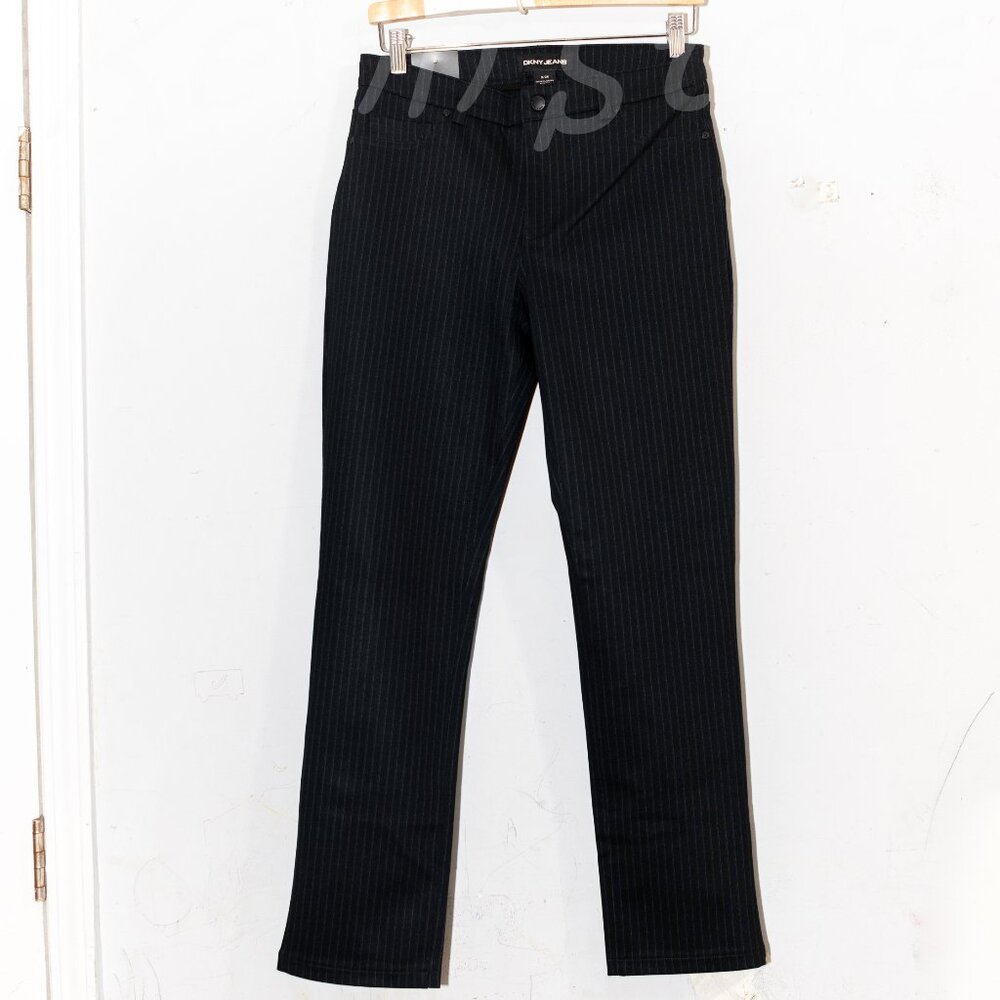 Black Sripes) NWt DKNY Ladies' Straight Leg Ponte‎ Pant